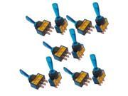 10 Pcs 12VDC 20A ON OFF Blue Lamp 12mm Mounting Thread Dia. Toggle Switch