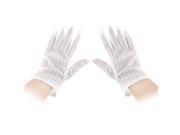 5 Pairs Stripe Pattern Anti static Working Gloves White Size M