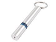 Cylinder Shape Blue Silver Tone Static Eliminator Keychain