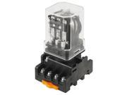 DC 24V Coil Voltage 10A 3PDT Power Relay w Screw Terminal Socket