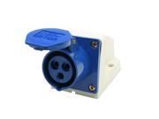 SF 113 220 250VAC 16A 2P E Wirable Industrial Socket Connctor w Cover