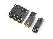 Replaceable 8 Terminals DIN Rail Relay Socket Base Holder 5PCS