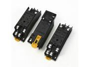3 Pcs DIN Rail Mounting Plastic Relay Socket Base Holder for 8 Pin Relay