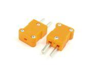 2 Pcs RTD Circuits K Type Male Contact Thermocouple Plugs