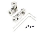 Unique Bargains Silver Tone 3mm to 4mm Dia Socket Universal Coupling Joint Replacement 2 Set