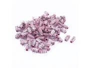 Unique Bargains 100 Pcs Replacements PCB Mounting 3.5mm 5 Pin Female Socket Connectors Pink