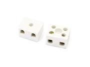 2 Pcs 2W5H High Temperature Resistant Ceramic Terminal Block 5A 380Volt