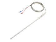 Unique Bargains 5mm x 200mm Temperature Sensor Head K Type Thermocouple Probe 2M Length