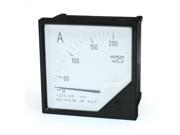 AC 0 200A 1.5 Accuracy Class Square Panel Analog Meter Ammeter 42L6