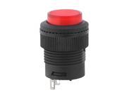 Red 13mm Dia Head SPST OFF ON 2A 250VAC Round Momentary Push Button Switch