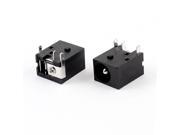 Unique Bargains Right Angle 3 Pin DIP PCB Mount 2.1 x 5.5mm Stereo Jacks Connectors 2pcs