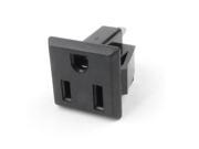 Unique Bargains AC 125V 15A 3 Terminals US 3 Pin Socket Power Socket Connector Black