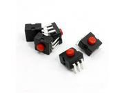 12mmx12mmx9.5mm Red Button 3Pin DIP PCB Momentary Tactile Switch 5 Pcs