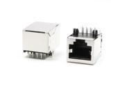 Unique Bargains PCB Mount Right Angle Pins 8P8C RJ45 Jacks 0.8 Unique Bargains PCB Mount Right Angle Pins 8P8C RJ45 Jacks 0.8