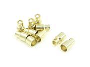 10 PCS 8mm Gold Tone Metal Bullet Connector Banana Plug for RC Helicopter