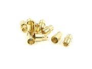 5 Pair 8mm Gold Tone Metal Bullet Plug Female Male Connector for RC Helicopter