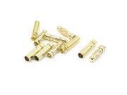 5 Pairs Gold Tone Audio Video Devices Female Male Banana Connectors