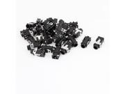 30 Pcs Audio 3.5mm 4 Pin Stereo Jack Panel Mount PCB Connector Black