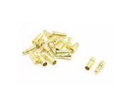 10 Pairs Gold Tone Metal Banana Bullet Plug Male Female Connector 3.5mm