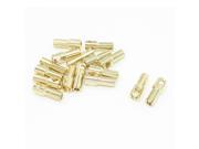 20 Pieces Gold Tone Metal RC Banana Bullet Plug Connector Male 5.5mm