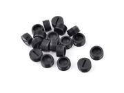 Black Plastic Screw 12mm x 6mm Carbon Brush Holder Caps Case 20 Pcs