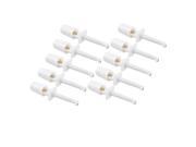 10 Pcs White Electrical Test Multimeter Lead Wire Hook