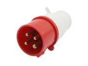 Waterproof IEC309 2 3P E Industrial Plug Jack Red White AC 380 415V 16A Amp
