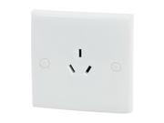Spare Parts AC 250V 10A 3P AU Plug Outlet Socket Square Wall Plate