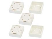 White Plastic Wall Mounting Switch Base Box L84 x W84 x H32mm