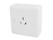 Home 10A 250VAC 3 Pin AU Outlet Wall Mounting Socket w Screws