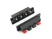 2PCS 4Pins 4 Position Speaker Cable Terminals Connector 64 x 18 x 22mm