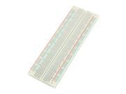 Unique Bargains DIY Solderless Breadboard 830 Tie Point Electronic PCB Panel 165x55x8mm