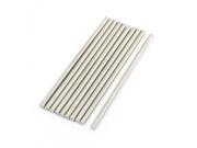 RC Airplane 80x3mm Silver Tone Stainless Steel Round Bar Rod 10Pcs