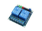 DC24V 2CH Optocoupler Driver Low Level Trigger Power Relay Module PCB Blue