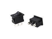 2 Pcs AC 250V 6A 125V 10A 3 Pin SPDT on off on Rectangle Boat Rocker Switches