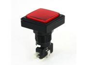 Panel Mounted Red Light SPDT Momentary Game Square Push Button Switch