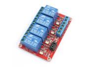 High Low Level Trigger 4Channel Isolated Optocoupler Relay Module 9VDC 10A