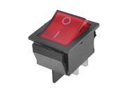 Red Light 4 Pin DPST ON OFF Snap in Boat Rocker Switch 15A 250V AC