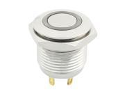 3V Yellow LED Lamp 4 Pin 1NO 1NC Momentary 16mm Metal Pushbutton Switch