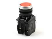 Momentary Action DPST NO NC 4 Terminal Red Push Button Switch 500V