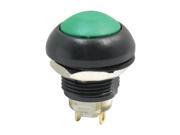 DC 36V 2A 12mm Panel Mount Momentary Green Push Button Switch 1NO