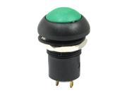 Industrial 12mm DC 36V 2A Self Lock Green Push Button Switch 1NO