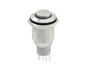 12V Blue Illuminated LED 5Pin Connector Stainless Momentary Button Switch SPDT