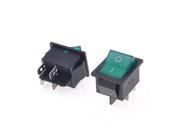 Green Light Panel Mount 4 Pin DPST ON OFF Snap in Boat Rocker Switch