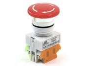 Panel Mounting 1NO 1NC Red Mushroom Head Latching Push Button Switch 600V 10A