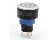 DC 12V Blue LED 22mm Mounted Dia On Off Locking Push Button Switch NO NC