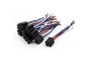 10 Pcs Black Plastic 5 Pin DC 12V SPDT Automotive Car Wiring Relay Socket