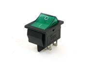 20A 125VAC 15A 250VAC Green Indicator 2 Position DPST 4 Pin Rocker Switch