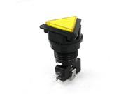 Panel Mount SPDT Yellow Triangle Cap Momentary Game Push Button Switch