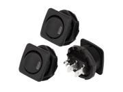 3 Pcs Red Light SPST NO OFF Round Boat Rocker Switch 4 Pins DC 12V for Car
